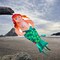 In the Breeze 1154 — Mermaid Wind Friend — Fun and Colorful 3D Windsock for Beach House, Yards and Gardens